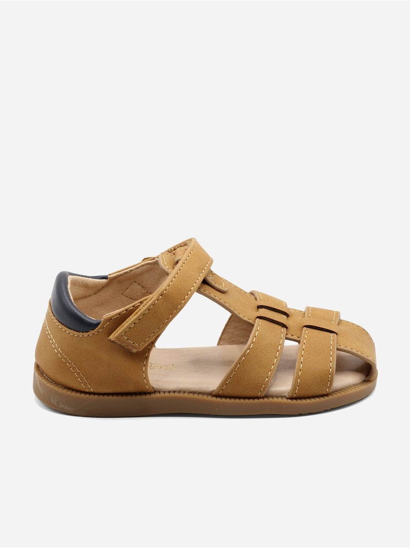 Sandalias con velcro Camel - Kiabi