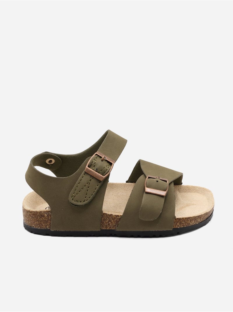 Sandalias con velcro Caqui - Kiabi