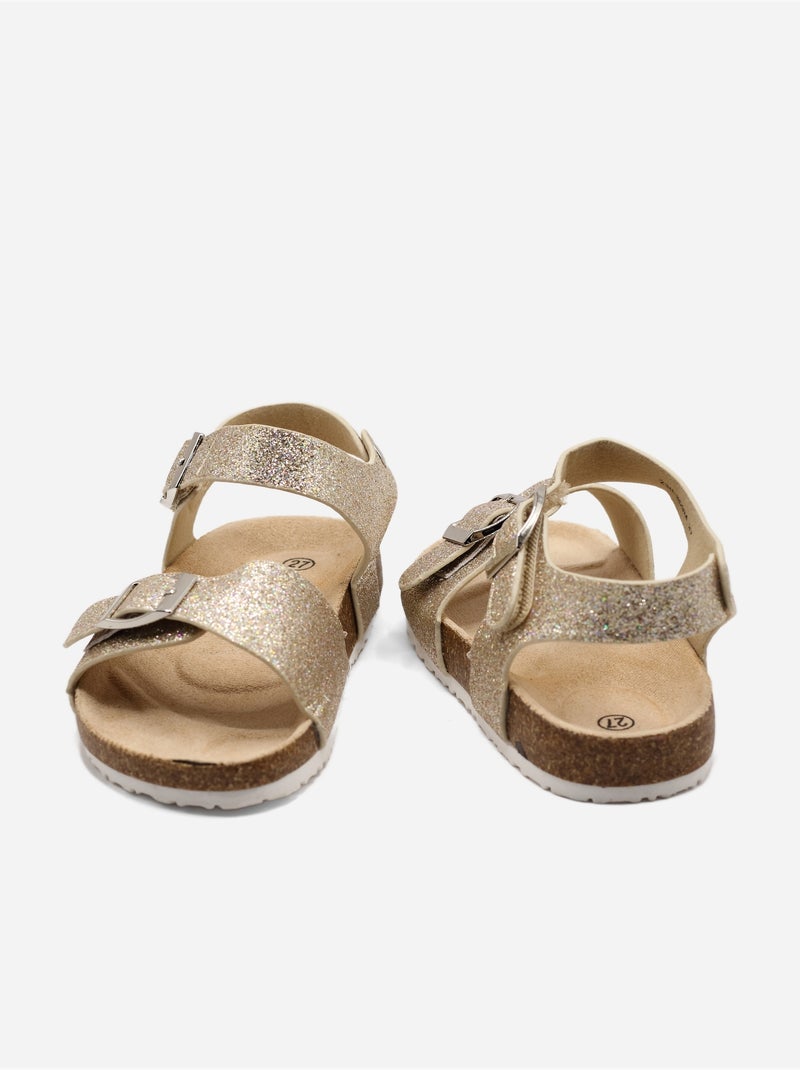 Sandalias con velcro Dorado/Oro - Kiabi