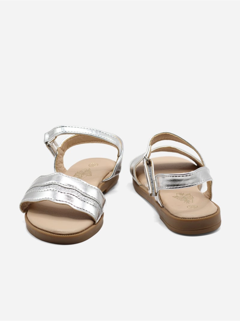 Sandalias con velcro Gris - Kiabi