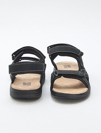 Sandalias con velcro tricolor