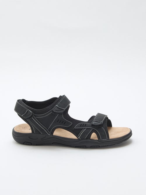 Sandalias con velcro lisas - Kiabi