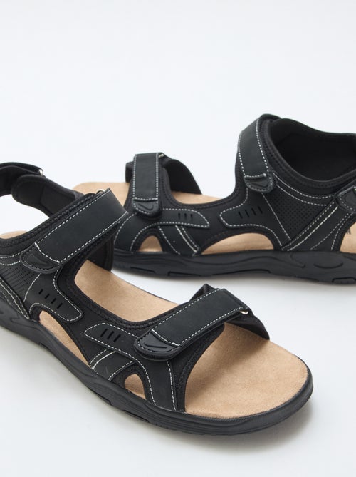 Sandalias con velcro lisas - Kiabi