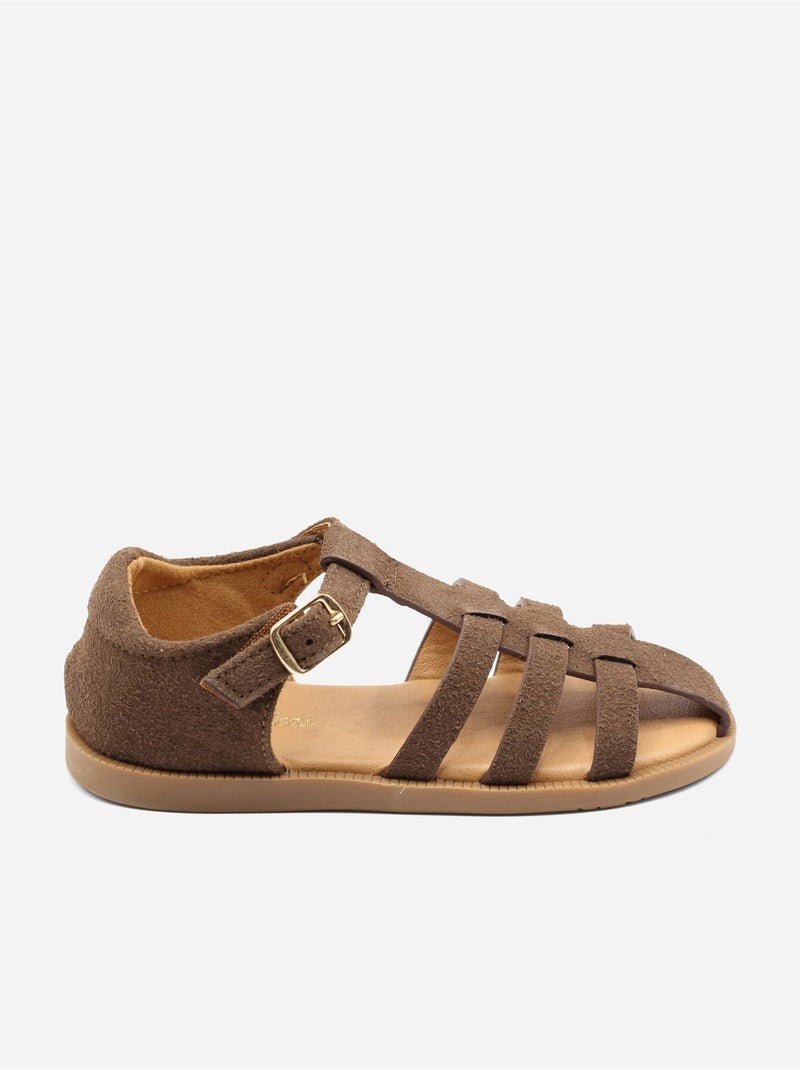 Sandalias con velcro Marrón - Kiabi