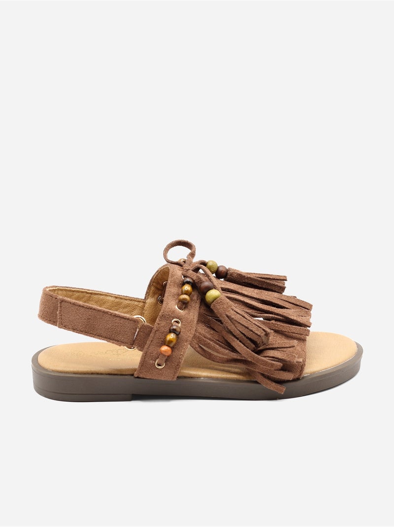 Sandalias con velcro Marrón - Kiabi