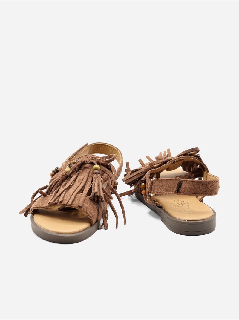 Sandalias con velcro Marrón - Kiabi