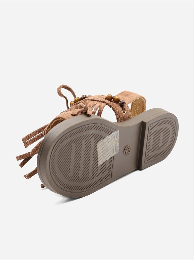 Sandalias con velcro Marrón - Kiabi
