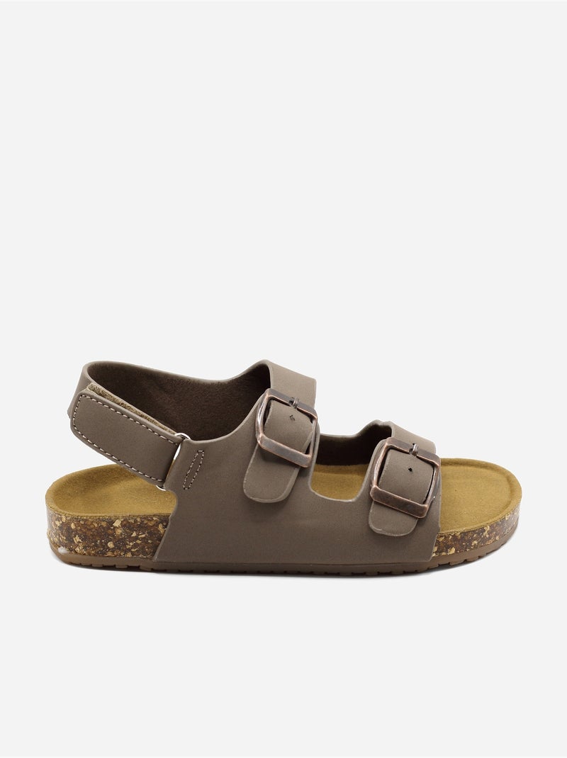 Sandalias con velcro Marrón - Kiabi