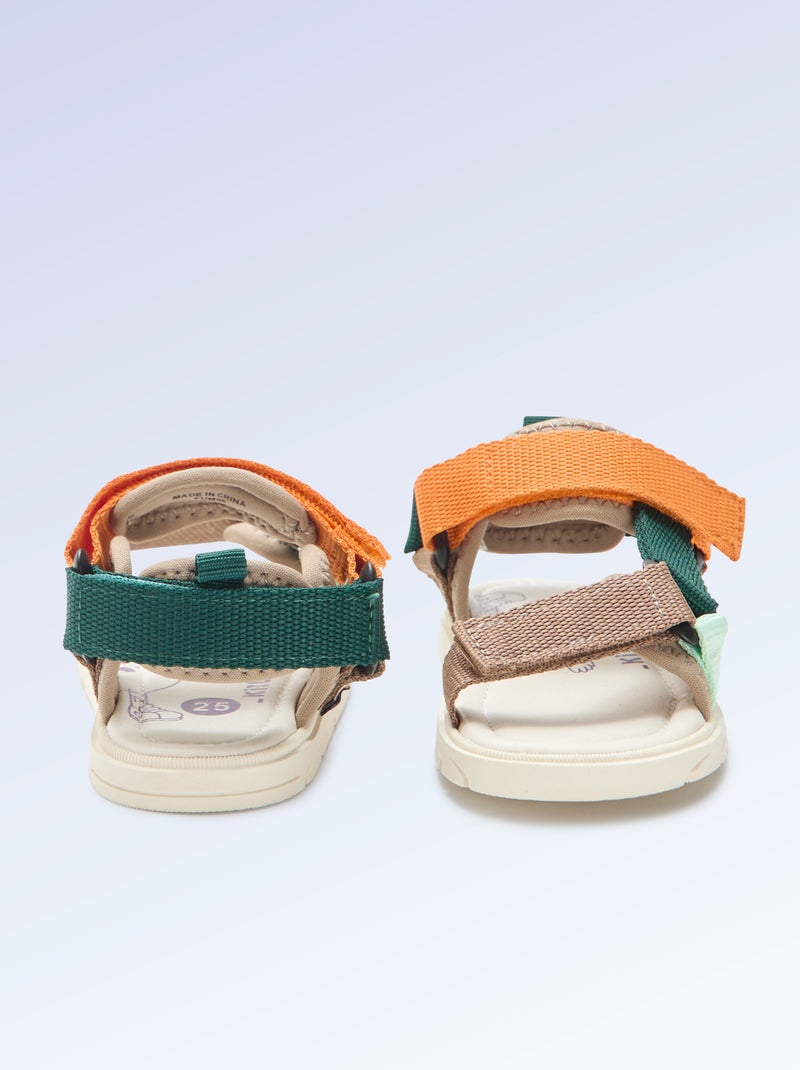 Sandalias con velcro motricidad 4 'caminar' - Kitchoun Azul - Kiabi