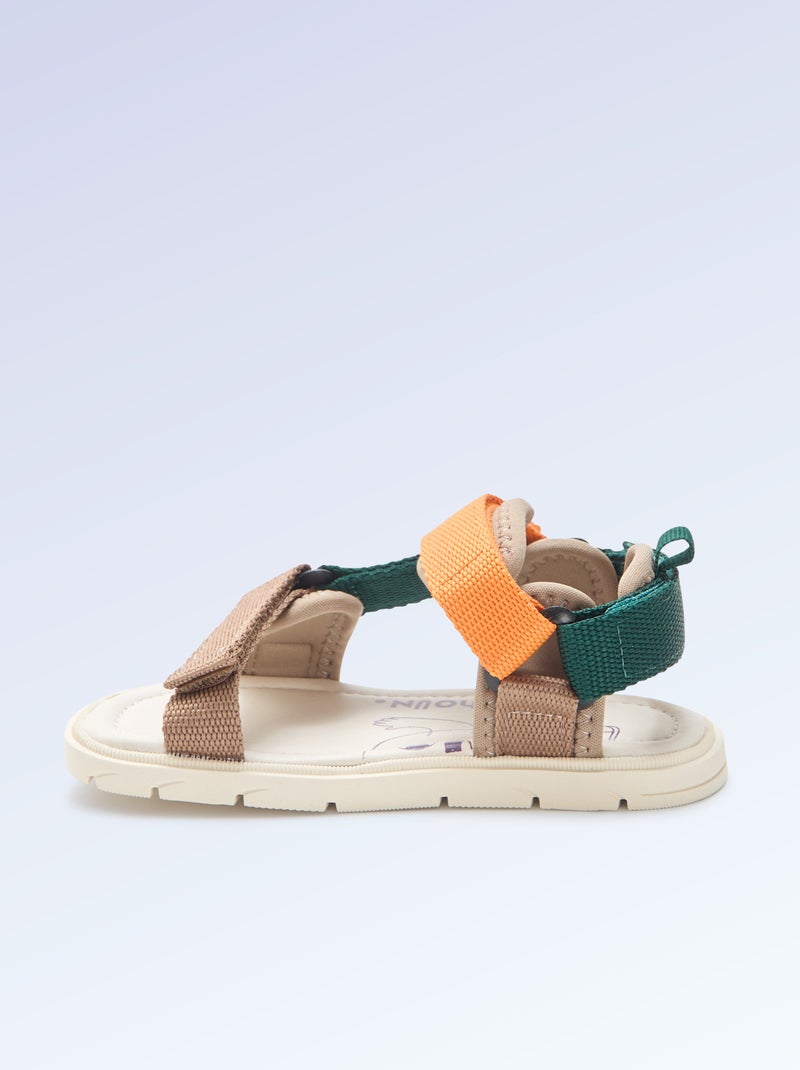 Sandalias con velcro motricidad 4 'caminar' - Kitchoun Azul - Kiabi