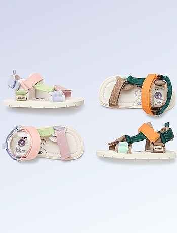 Sandalias con velcro motricidad 4 'caminar' - Kitchoun
