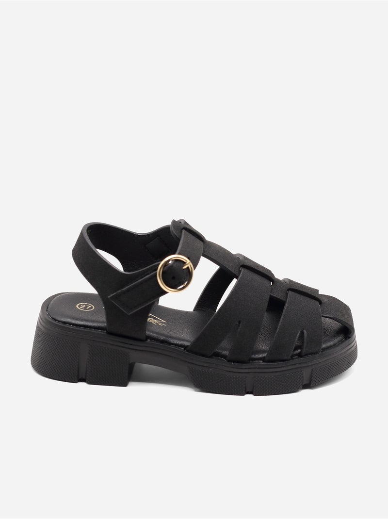 Sandalias con velcro Negro - Kiabi