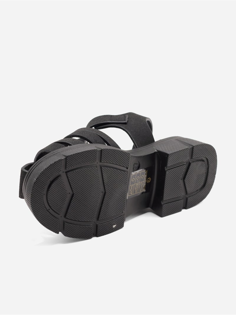 Sandalias con velcro Negro - Kiabi