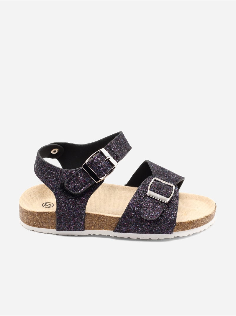 Sandalias con velcro Negro - Kiabi