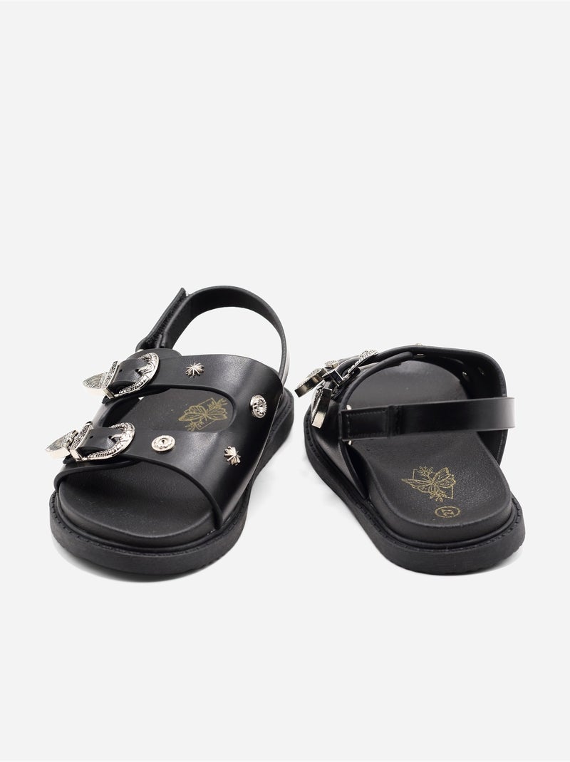 Sandalias con velcro Negro - Kiabi