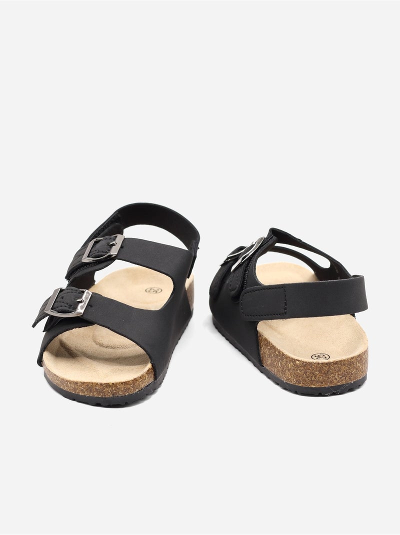 Sandalias con velcro Negro - Kiabi