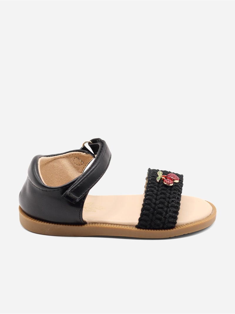 Sandalias con velcro Negro - Kiabi