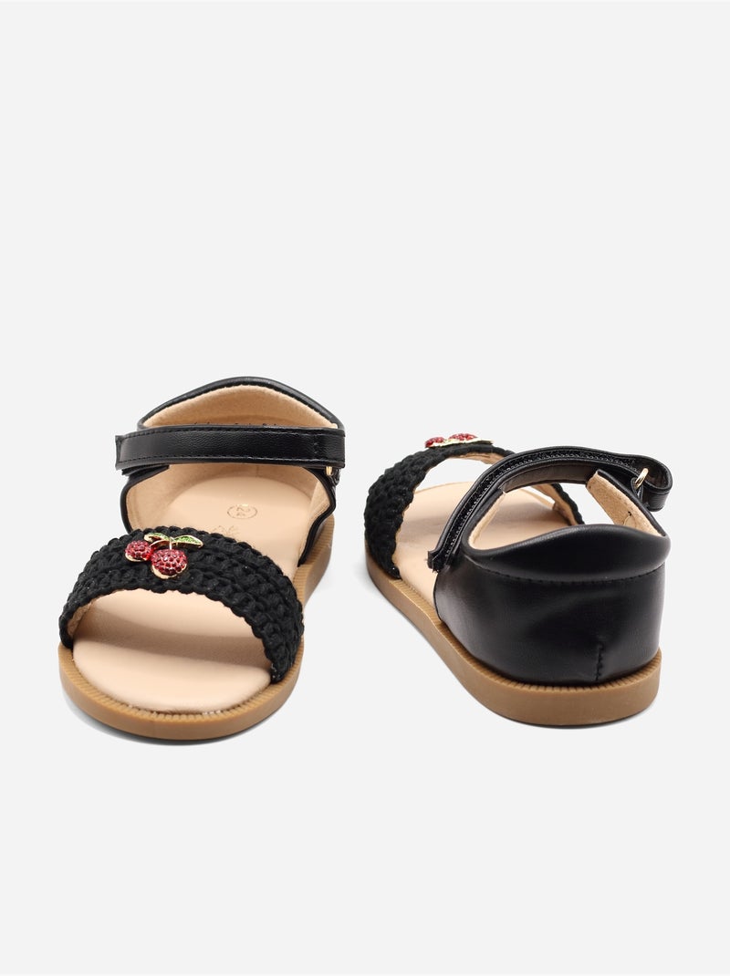 Sandalias con velcro Negro - Kiabi