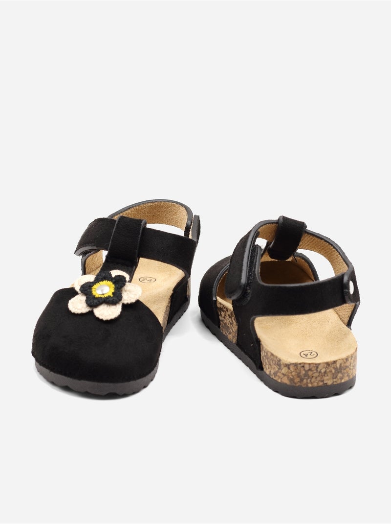 Sandalias con velcro Negro - Kiabi