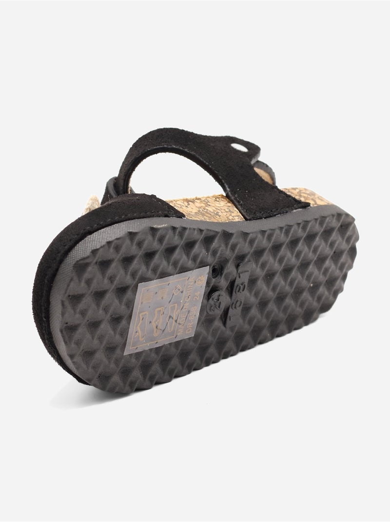 Sandalias con velcro Negro - Kiabi