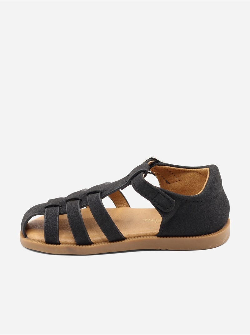 Sandalias con velcro Negro - Kiabi