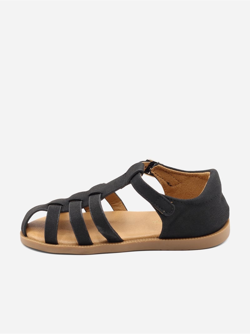 Sandalias con velcro Negro - Kiabi