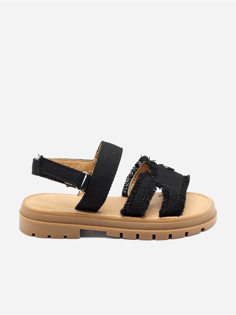 Sandalias con velcro Negro - Kiabi