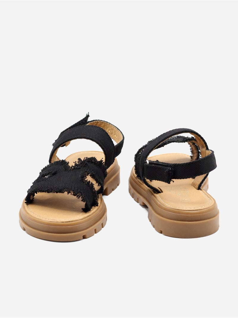 Sandalias con velcro Negro - Kiabi