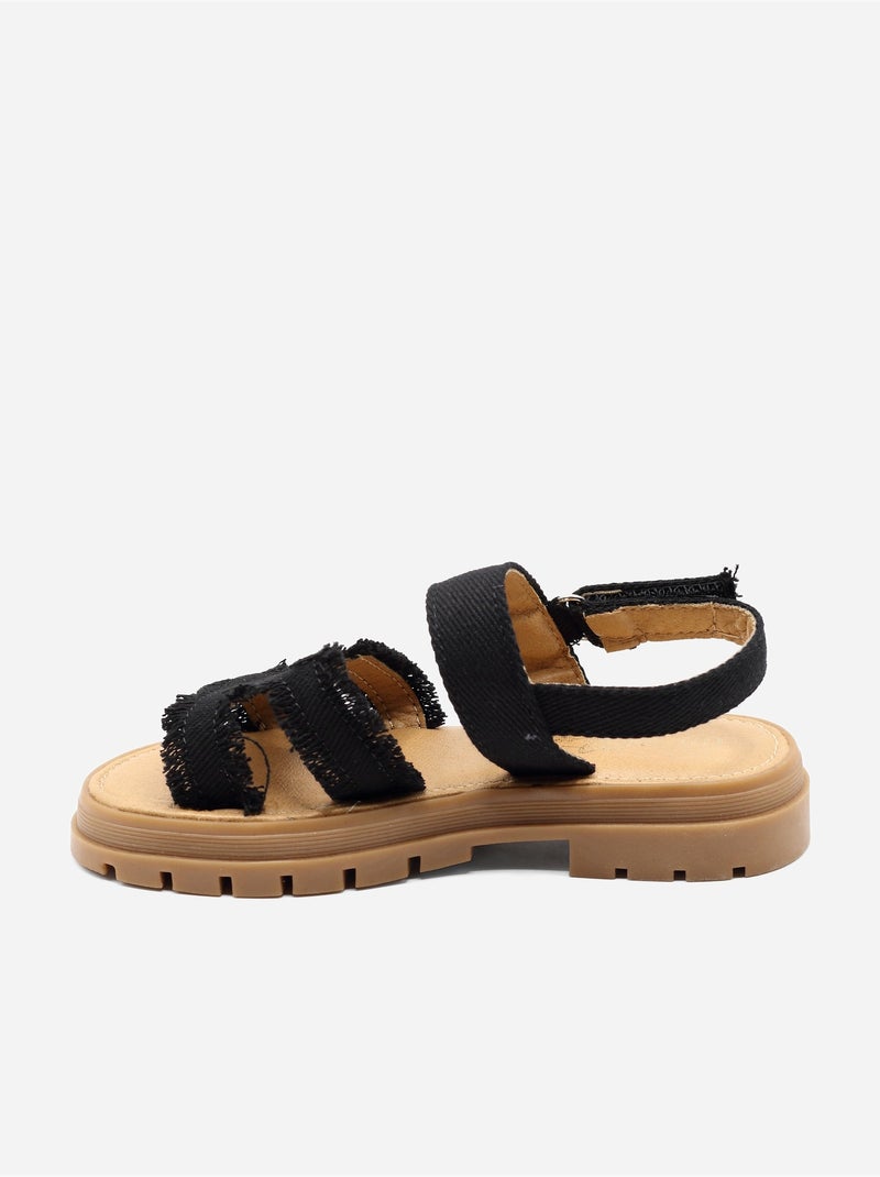 Sandalias con velcro Negro - Kiabi