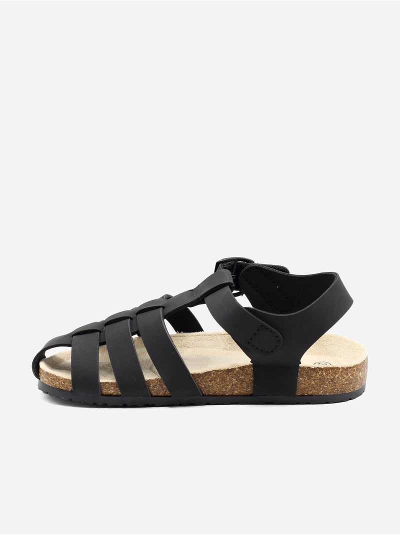 Sandalias con velcro Negro - Kiabi