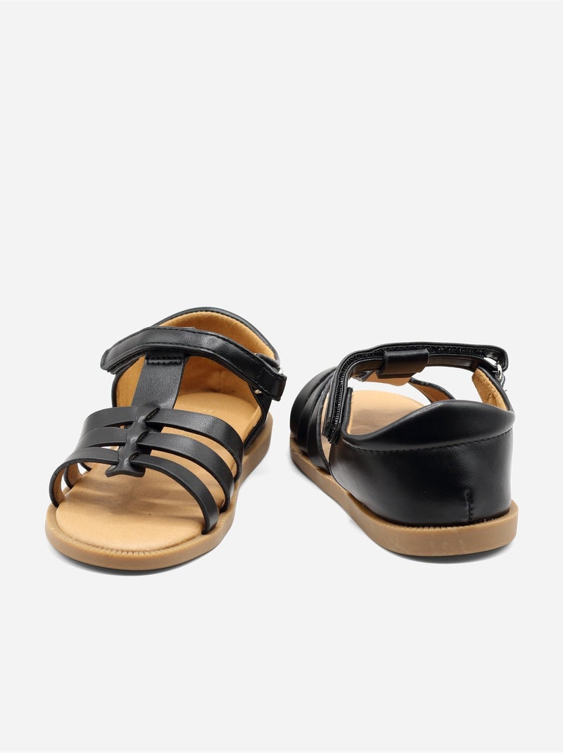 Sandalias con velcro Negro - Kiabi
