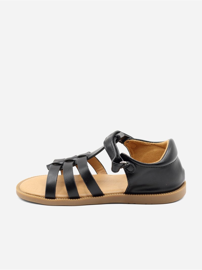 Sandalias con velcro Negro - Kiabi