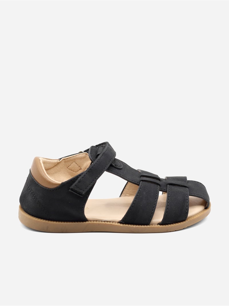 Sandalias con velcro Negro - Kiabi