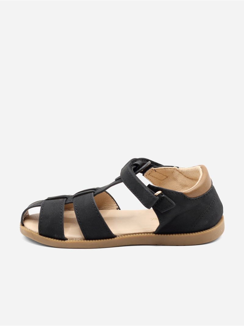 Sandalias con velcro Negro - Kiabi