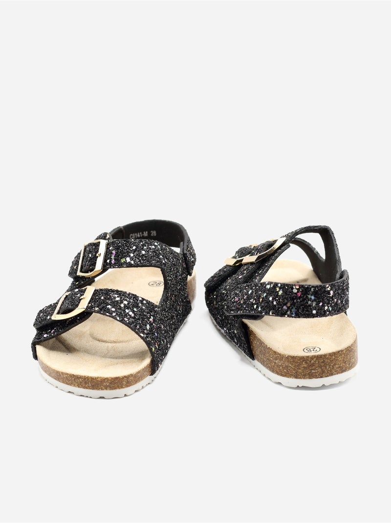 Sandalias con velcro Negro - Kiabi