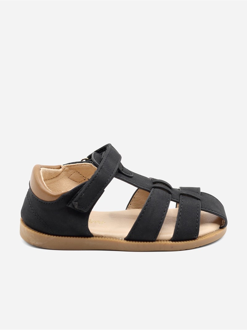 Sandalias con velcro Negro - Kiabi