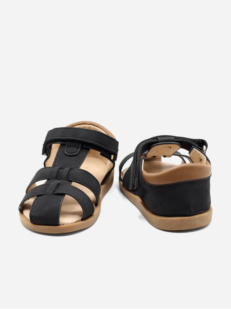 Sandalias con velcro Negro - Kiabi