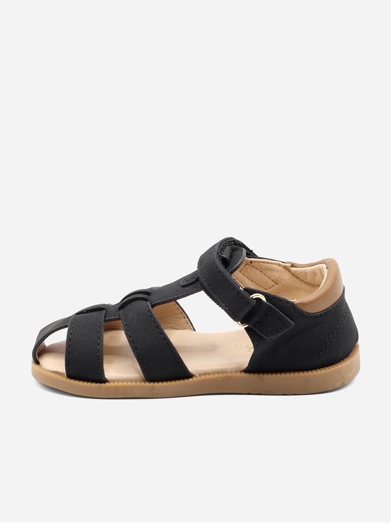 Sandalias con velcro Negro - Kiabi