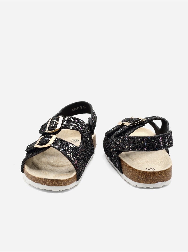 Sandalias con velcro Negro - Kiabi