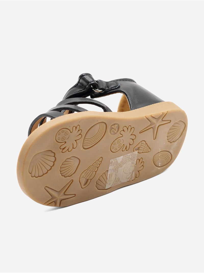 Sandalias con velcro Negro - Kiabi