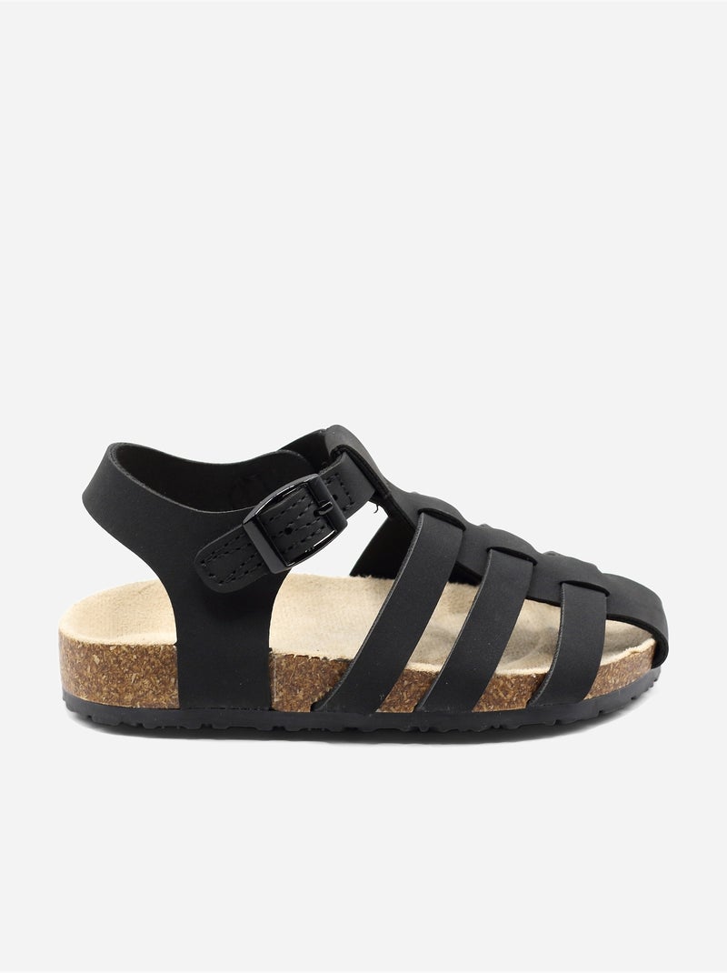 Sandalias con velcro Negro - Kiabi