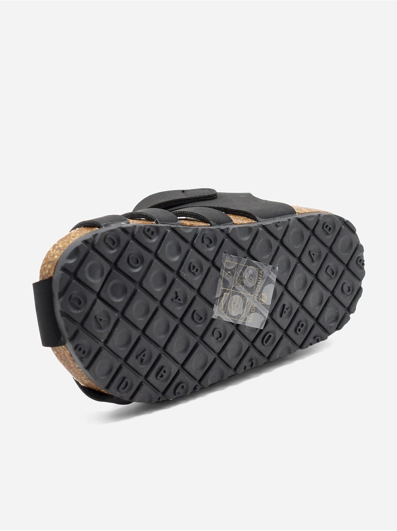 Sandalias con velcro Negro - Kiabi