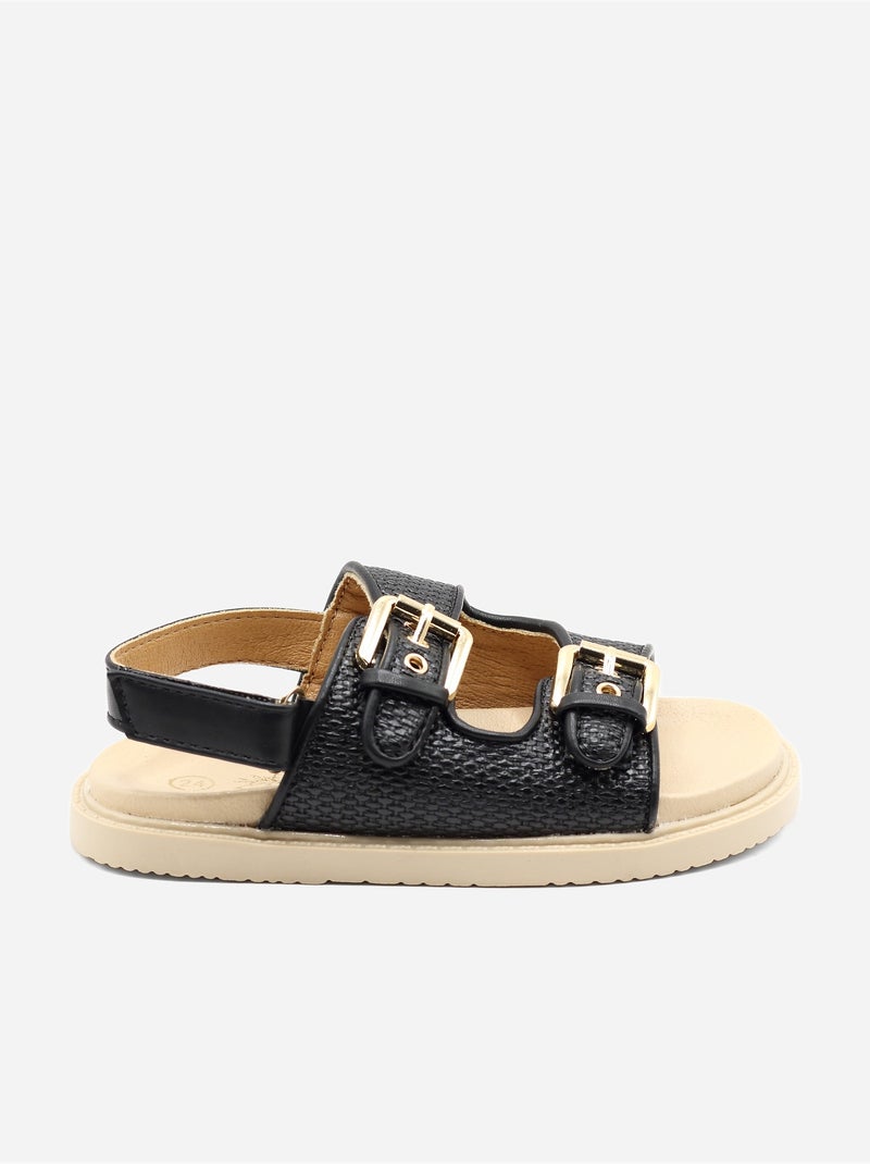 Sandalias con velcro Negro - Kiabi