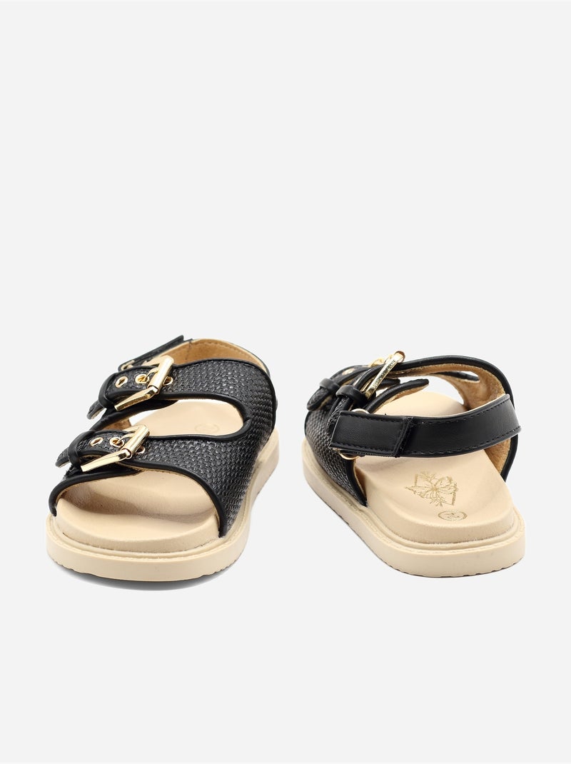 Sandalias con velcro Negro - Kiabi