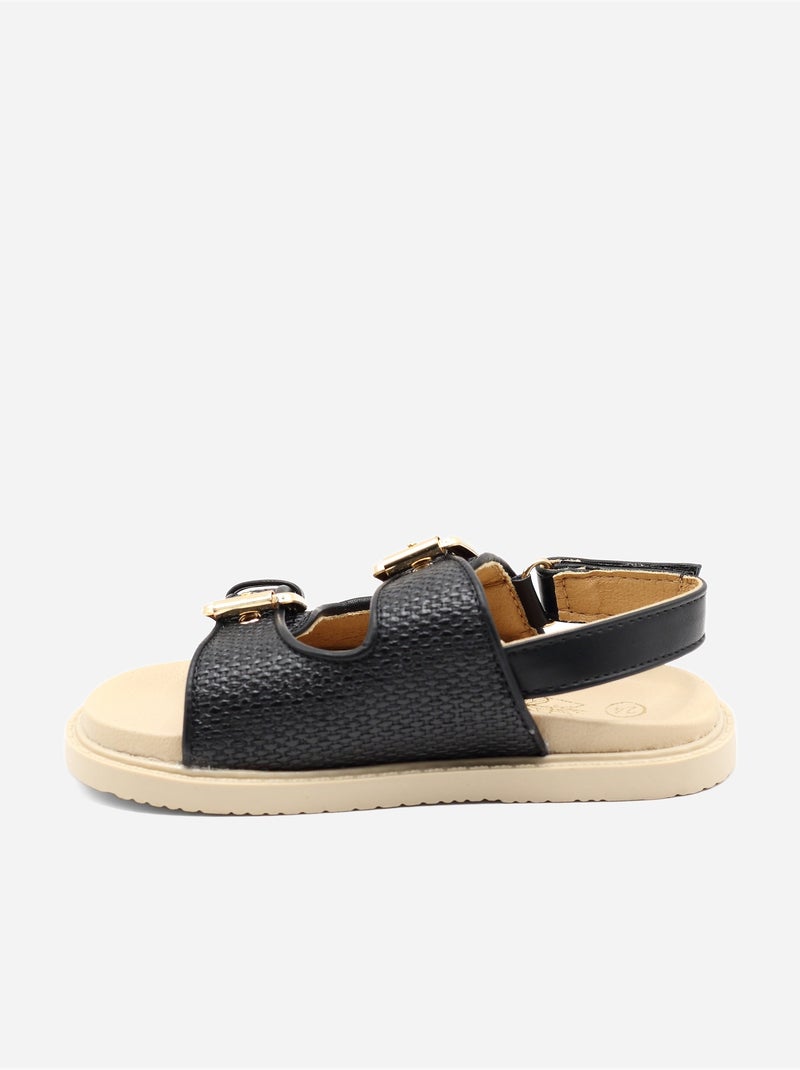 Sandalias con velcro Negro - Kiabi