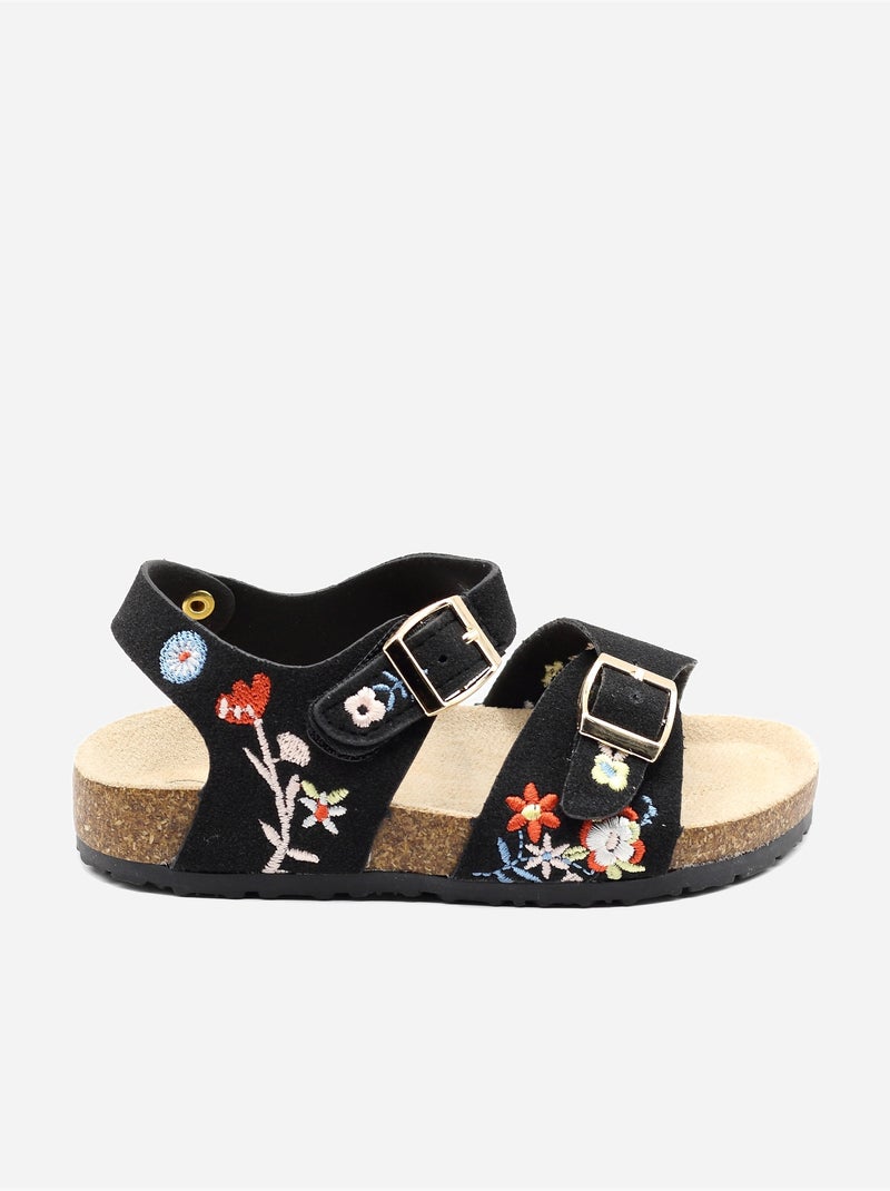 Sandalias con velcro Negro - Kiabi