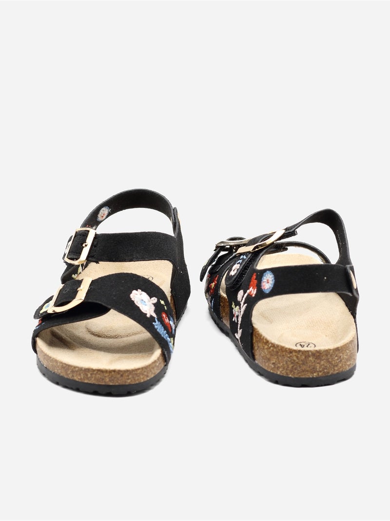 Sandalias con velcro Negro - Kiabi