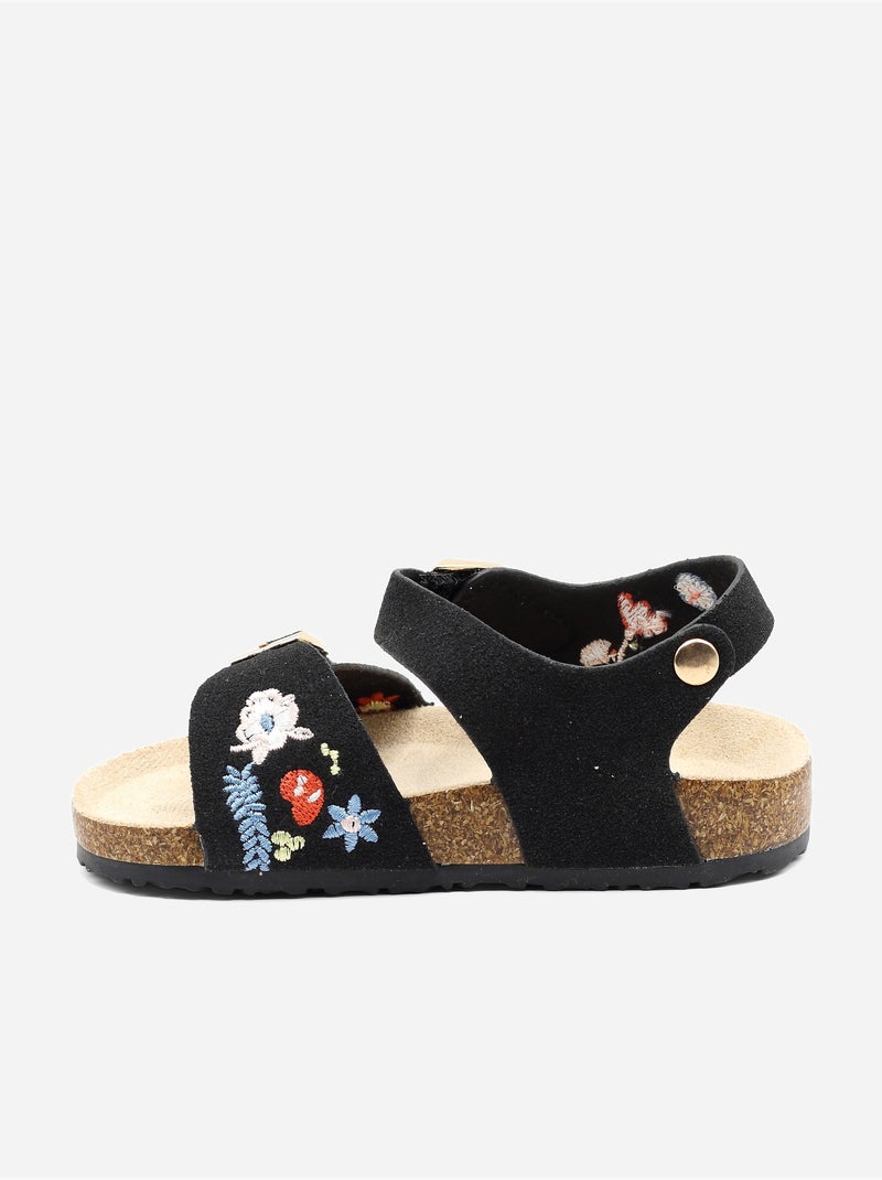 Sandalias con velcro Negro - Kiabi