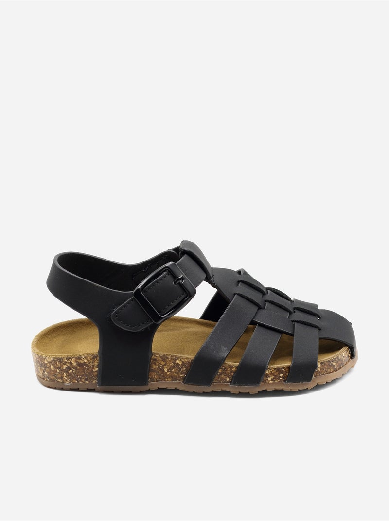 Sandalias con velcro Negro - Kiabi