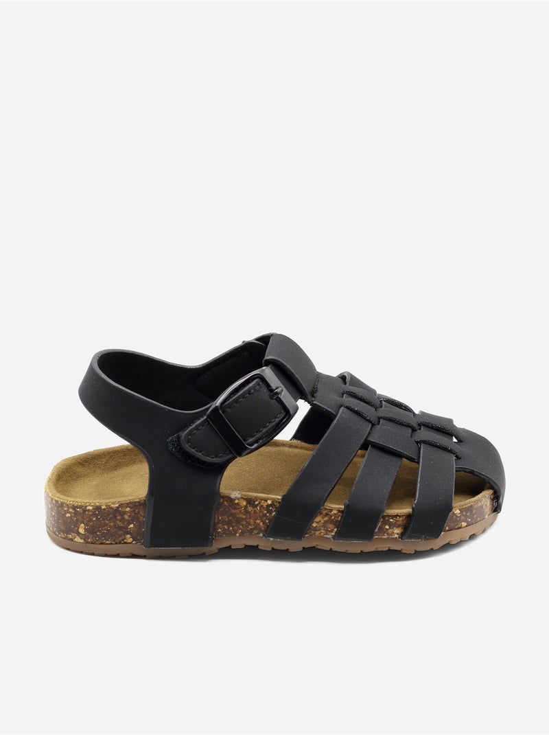 Sandalias con velcro Negro - Kiabi